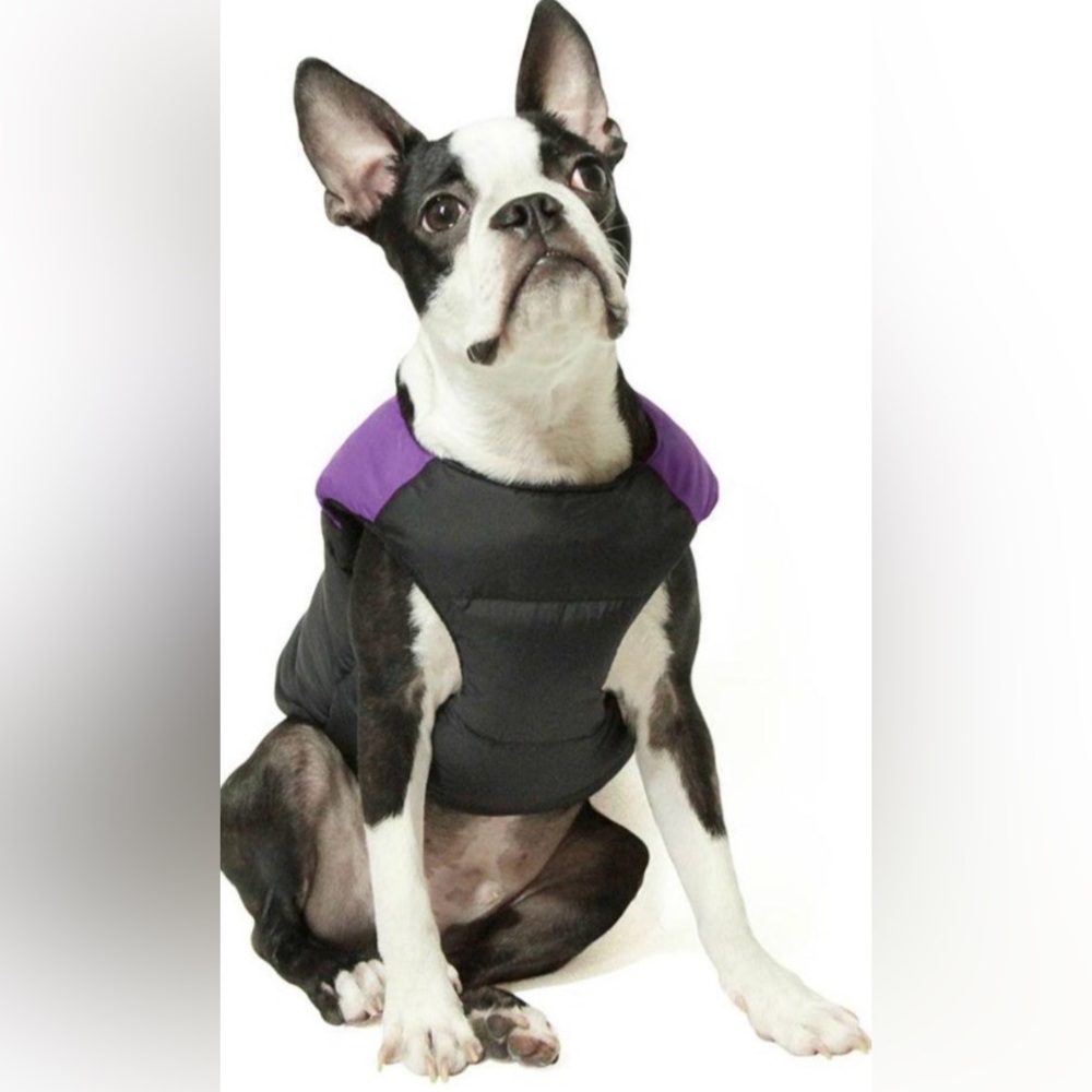 Gooby Dog Full Zip Padded Vest Winter Coat, Warm Jacket Jacket w/hat - Picture 4 of 16